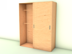 wardrobe with drawers Model 3D