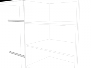 wardrobe with drawers Model 3D