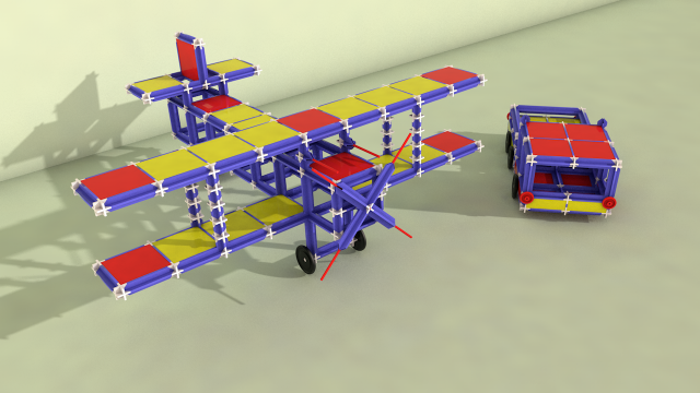 toy plane - toy truck 3D 모델 .c4d .max .obj .3ds .fbx .stl .blend