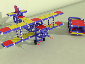 toy plane - toy truck Modèle 3D