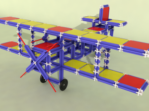 toy plane - toy truck 3D 모델