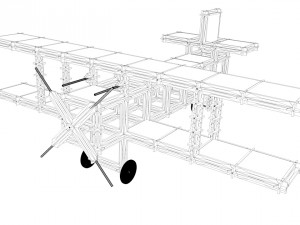 toy plane - toy truck 3D 모델