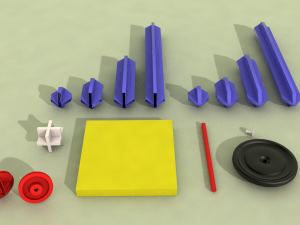 toy plane - toy truck 3D 모델