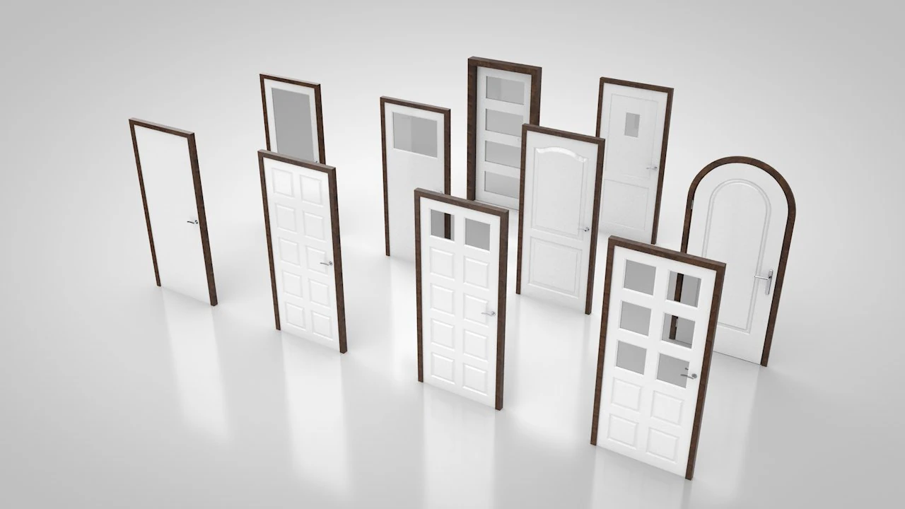 door collection no1 3D Model .c4d .max .obj .3ds .fbx .stl .blend 