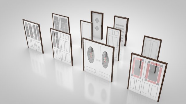 door collection no3 3Dモデル .c4d .max .obj .3ds .fbx .stl .blend 