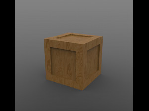 Crate low - poly game ready or another project 3D मॉडल