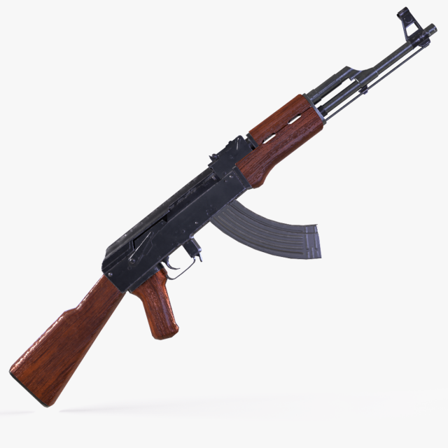 ak47 kalashnikov Modelo 3D .c4d .max .obj .3ds .fbx .stl .blend 