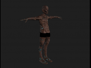 zombie orc Model 3D