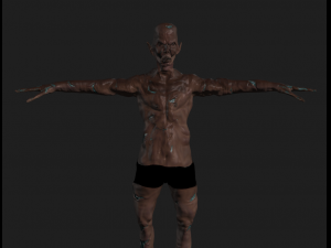 zombie orc Model 3D