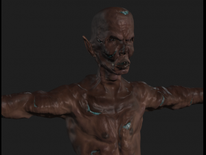 zombie orc Model 3D