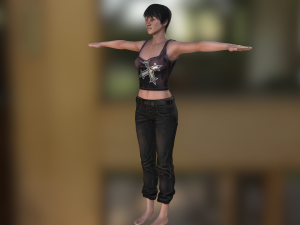 jane - low poly character 3D Model