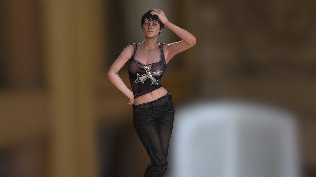 jane - low poly character 3D Model .c4d .max .obj .3ds .fbx .stl .blend 