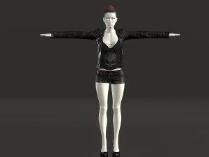 lana - low poly character 3D Model