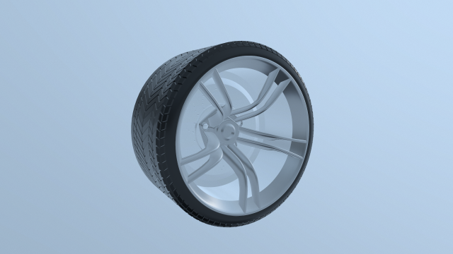 Car wheel tire 3D Модель .c4d .max .obj .3ds .fbx .stl .blend 
