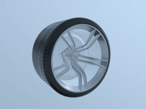 車のホイールタイヤ 3Dモデル
