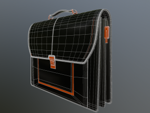 bag black-orange Modelo 3D