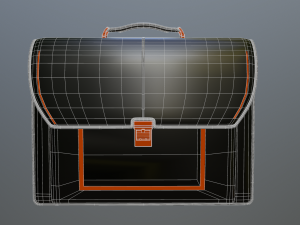 bag black-orange Modelo 3D