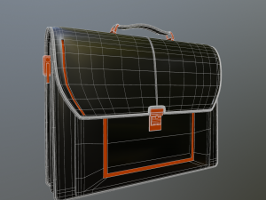 bag black-orange Modelo 3D