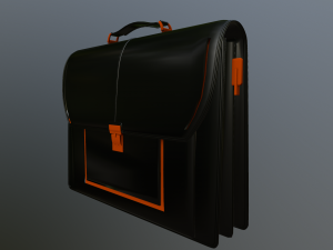 bag black-orange Modelo 3D