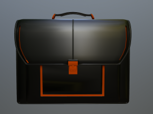 bag black-orange Modelo 3D