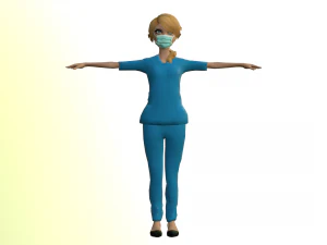 enfermeira - jogo pronto Modelo 3D