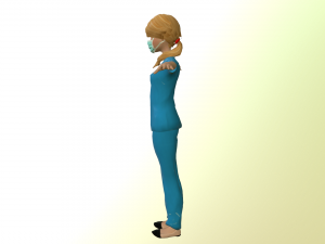 nurse girl - game ready Modello 3D