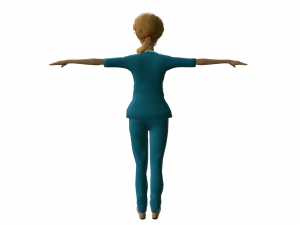 nurse girl - game ready Modello 3D