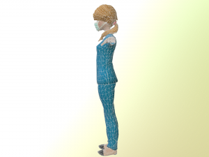 nurse girl - game ready Modello 3D
