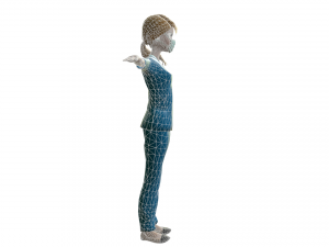 nurse girl - game ready Modello 3D
