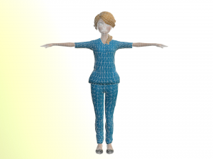 nurse girl - game ready Modello 3D