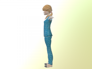 nurse girl - game ready Modello 3D