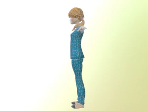 nurse girl - game ready 3D Model