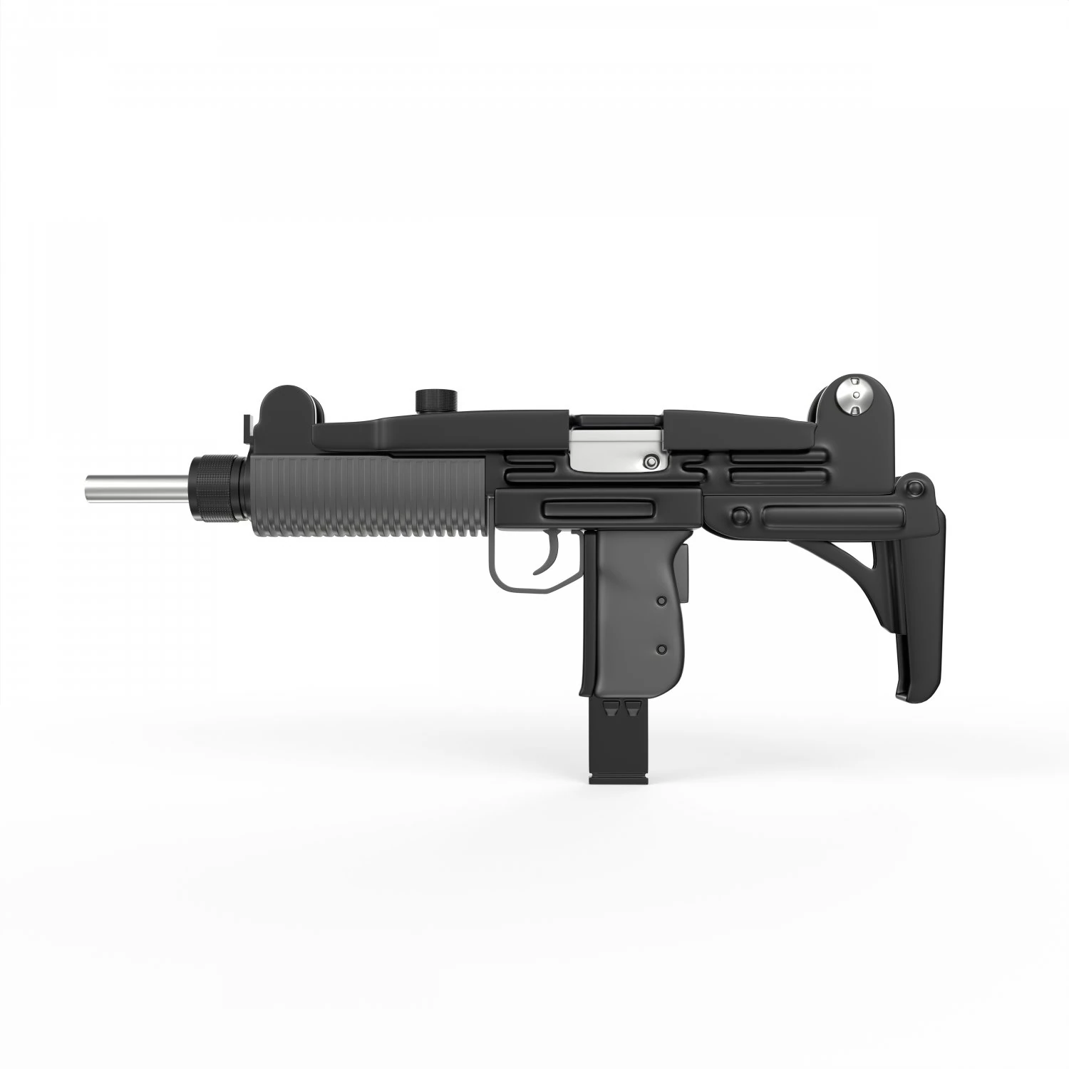 Uzi Q 3D Model .c4d .max .obj .3ds .fbx .stl .blend 