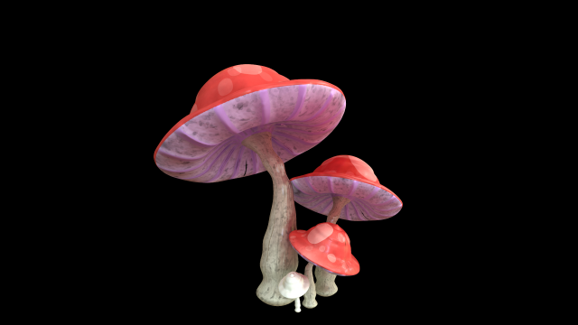 mushrooms Modèle 3D .c4d .max .obj .3ds .fbx .stl .blend 