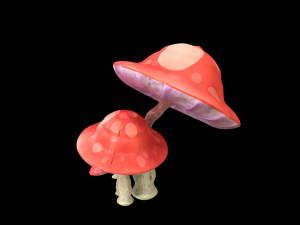 mushrooms Modèle 3D