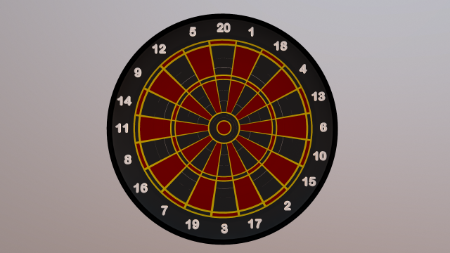 dartboard 3D Model .c4d .max .obj .3ds .fbx .stl .blend 