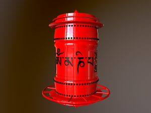 tibet prayer wheel 3D 模型