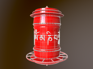 tibet prayer wheel Model 3D