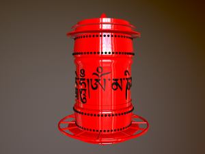 tibet prayer wheel Model 3D