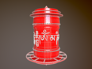 tibet prayer wheel Model 3D