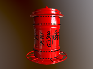 tibet prayer wheel Model 3D