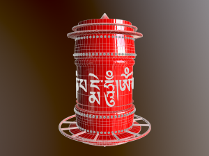 tibet prayer wheel Model 3D