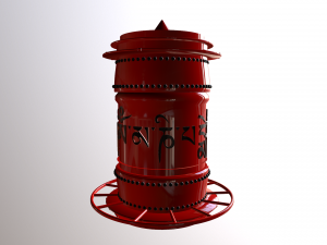 tibet prayer wheel Model 3D