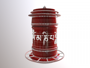 tibet prayer wheel Model 3D