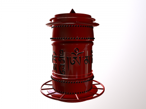 tibet prayer wheel Model 3D