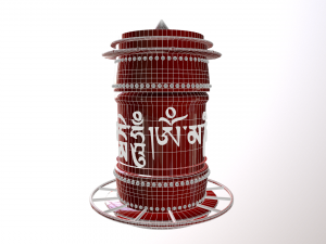 tibet prayer wheel Model 3D