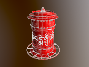 tibet prayer wheel Model 3D