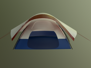 camping tent - summer nights Modello 3D