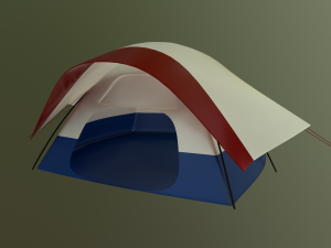 camping tent - summer nights Modello 3D