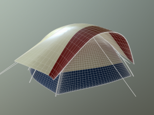 camping tent - summer nights Modello 3D
